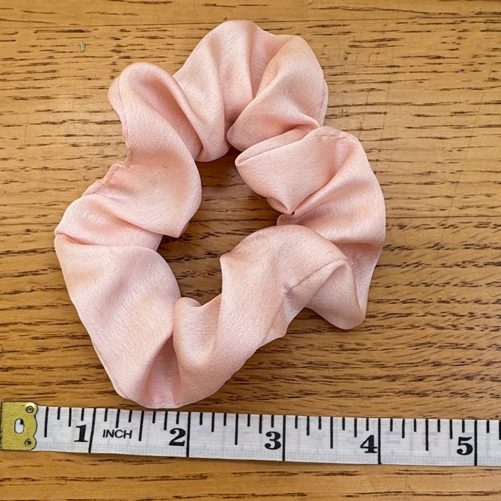 Pink Satin Scrunchie - Picture 2 of 2